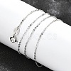 Anti-Tarnish Electroplated Rhodium Plated Sterling Silver Cable Chain Necklaces X-NJEW-N0048-46-18-3