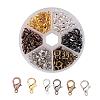 1 Box 240PCS 6 Colors Zinc Alloy Lobster Claw Clasps PALLOY-JP0002-1