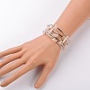 Gemstone Chip Warp Bracelets BJEW-JB01517-01-2