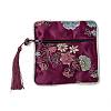 Chinese Brocade Tassel Zipper Jewelry Bag Gift Pouch ABAG-F005-06-1