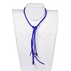 (Jewelry Parties Factory Sale)Adjustable Faux Suede Cord Lariat Necklaces NJEW-JN02538-05-4