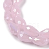 Opaque Solid Color Electroplate Glass Beads Strands EGLA-N013-J8mm-B01-3