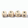 Natural Maple Wood Printed Beads X-WOOD-Q030-36-2