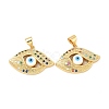 Brass Micro Pave Cubic Zirconia Pendants KK-H441-55G-02-2