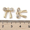Brass Micro Pave Clear Cubic Zirconia Charms X-KK-G491-29G-3