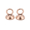 201 Stainless Steel Bead Cap Pendant Bails STAS-L244-27C-RG-2