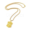 Alloy Pendant Necklace with Box Chains NJEW-G107-01G-2