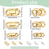 6Pcs 6 Styles 304 Stainless Steel Fold Over Clasps STAS-PH0006-09-2