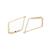 Brass Open Back Bezel Pendants KK-O144-26G-2