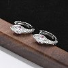 Brass Cubic Zirconia Hoop Earrings EJEW-Q014-09P-4