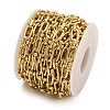 Ion Plating(IP) Handmade 304 Stainless Steel Oval Link Chains CHS-G038-04A-G-3