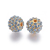 Alloy Rhinestone Beads RB-A034-10mm-A04G-2