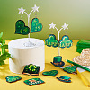 DIY Saint Patrick's Day Wood Dangle Earrings Making Kit DIY-TA0009-17-6