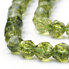 Synthetic Peridot Beads Strands G-S149-35-10mm-2