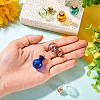 6Pcs 6 Colors Round Glass Cork Bottles Ornament AJEW-TA0001-75-6