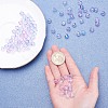 Two Tone Transparent Spray Painted Acrylic Bead X-ACRP-T005-26-6