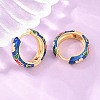 Brass Enamel Hoop Earrings KK-CBA8324-13G-02-2