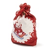 Christmas Theme Rectangle Cloth Bags with Jute Cord ABAG-P008-01A-3