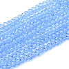 Transparent Glass Beads Strands GLAA-R200-C06-1