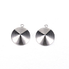 Non-Tarnish 201 Stainless Steel Pendant Rhinestone Settings X-STAS-N0014-04P-2
