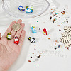 18Pcs 6 Colors Handmade Lampwork Beads LAMP-DR0001-05-3
