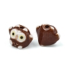 Cute Hand Painted Mini Owl Porcelain Beads PORC-F014-01C-2