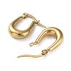 Ion Plating(IP) 304 Stainless Steel Oval Hoop Earrings for Women EJEW-P234-09G-2
