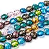 Handmade Silver Foil Glass Beads Strands X-SL109-1