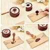 Brass Wax Seal Stamp with Wood Handle AJEW-WH0412-0281-3