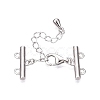 Anti-Tarnish Rhodium Plated 925 Sterling Silver Necklace Layering Clasps STER-N016-13P-1