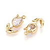 Brass Micro Pave Cubic Zirconia Pendants X-KK-N262-115B-G-2