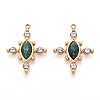 Natural African Jade Faceted Horse Eye Pendants STAS-N109-161G-1
