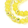 AB Color Plated Opaque Glass Rondelle Beads Strands EGLA-T029-4mm-09D-3