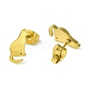 Cute Little Animal Theme 304 Stainless Steel Stud Earrings EJEW-B041-02C-G-2