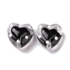 Glass Heart Beads GLAA-D005-01F-2