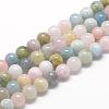Natural Morganite Beads Strands G-R446-10mm-06-1