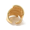 Clear Cubic Zirconia Open Cuff Ring RJEW-G255-05G-3