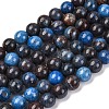 Natural Blue Opal Beads Strands G-H045-A02-8MM-5