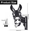 Iron Peeping Donkey Metal Art Farm Garden Decor DJEW-WH0063-05-2