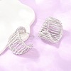 Brass Stud Earrings EJEW-P346-03P-3