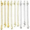 18Pcs 9 Styles Brass Chain Extender KK-FS0002-09-1