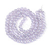Electroplate Opaque Solid Color Glass Beads Strands GLAA-TAC0009-05B-01-2