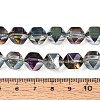 Electroplate Glass Beads Strands EGLA-T021-21H-4