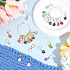 16Pcs 16 Styles Brass Locking Stitch Marker HJEW-HY00178-4