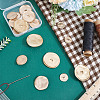 16Pcs 4 Styles 1-Hole Alloy Shank Buttons BUTT-HY0001-16MS-4