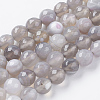 Natural Striped Agate/Banded Agate Beads Strands G-G581-8mm-09-1