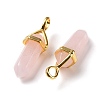 Natural Rose Quartz Pointed Pendants G-K329-52G-4