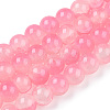 Crackle Baking Paint Imitation Jade Glass Beads Strands DGLA-T003-10mm-02-1