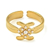 Ion Plating(IP) 304 Stainless Steel Cuff Open Rings RJEW-K283-02G-2