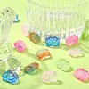70Pcs 7 Colors Two Tone Glass Beads GLAA-CJ0001-78-5